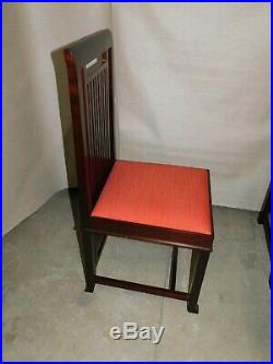 Cassina Frank Lloyd Wright Set of 8 Chairs 2 Barrel Arm & 6 Straight