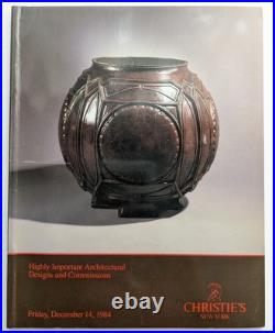 Christie's NY Catalog 1984 Important Architectural Designs Frank Lloyd Wright