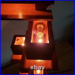 Christmas Frank Lloyd Wright-Inspired Taliesin 3 Table Lamp in Rich Cherry Gift