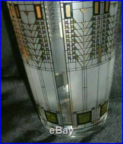 Collectible 1977 The Frank Lloyd Wright Foundation Gold & Blk 10 In. Vase