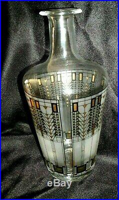 Collectible 1977 The Frank Lloyd Wright Foundation Gold & Blk 10 In. Vase