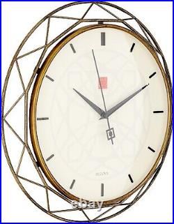 Contemporary 14-Inch Frank Lloyd Wright Design Clock with Raised Hour Markers