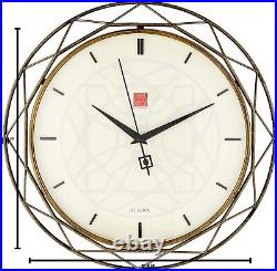 Contemporary 14-Inch Frank Lloyd Wright Design Clock with Raised Hour Markers