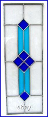 Craftsman Style Frank Lloyd Wright-Inspired Stained Glass Panel 29 in by 10 in
