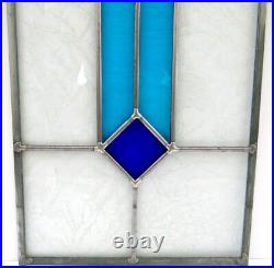 Craftsman Style Frank Lloyd Wright-Inspired Stained Glass Panel 29 in by 10 in