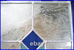 Craftsman Style Frank Lloyd Wright-Inspired Stained Glass Panel 29 in by 10 in
