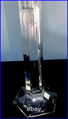 Crystal Candlestick Frank Lloyd Wright Collection Miller Rogaska SIgned 2000
