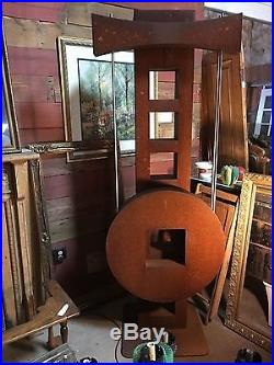 Dale Rogers Pendulum Sculpture with Arts and Crafts Frank Lloyd Wright Vibe
