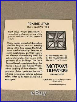 Dana-Thomas Arts & Crafts Unframed Tile, Frank Lloyd Wright, Motawi Tileworks