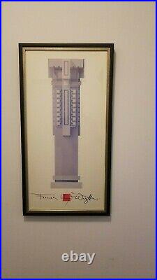Double Framed Frank Lloyd Wright Unity Temple poster/print