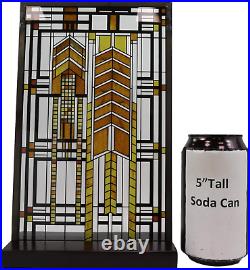 Ebros Frank Lloyd Wright Autumn Sumac Stained Glass Art Metal Framed Hanging Wal
