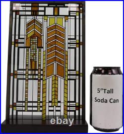 Ebros Frank Lloyd Wright Autumn Sumac Stained Glass Art Metal Framed Hanging Wal