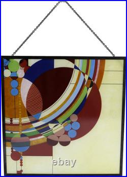 Ebros Frank Lloyd Wright March Balloons Celebration Stained Glass Art Panel Wall