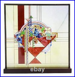 Ebros Frank Lloyd Wright Metal Framed Magazine Cover Page May Basket Stained
