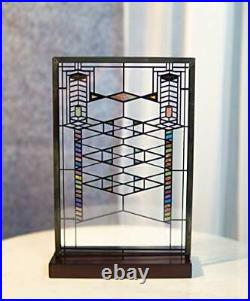 Ebros Frank Lloyd Wright Robie House Modern Geometric Design Stained Glass Ar