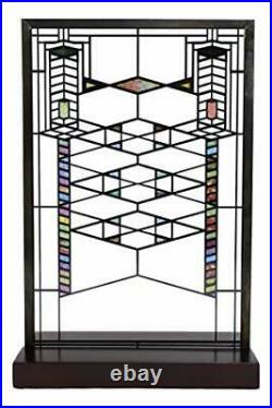 Ebros Frank Lloyd Wright Robie House Modern Geometric Design Stained Glass Ar