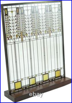 Ebros Frank Lloyd Wright Tree of Life Stained Glass 11.5 x 9.5 Desktop Plaque