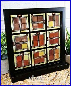 Ebros Frank Lloyd Wright Waterlilies Stained Glass Art Metal Framed Hanging Wall Decor Or Desktop Plaque 15 H X 5 W Ebros Gift