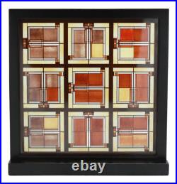 Ebros Frank Lloyd Wright Unity Temple Skylight Stained Glass Art Desktop Plaque