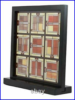 Ebros Frank Lloyd Wright Unity Temple Skylight Stained Glass Art Desktop Plaque