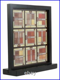 Ebros Frank Lloyd Wright Unity Temple Skylight Stained Glass Art Desktop Plaque