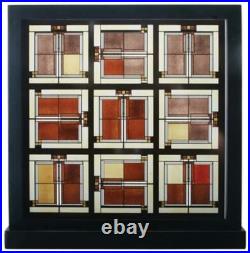Ebros Frank Lloyd Wright Unity Temple Skylight Stained Glass Art Desktop Plaque