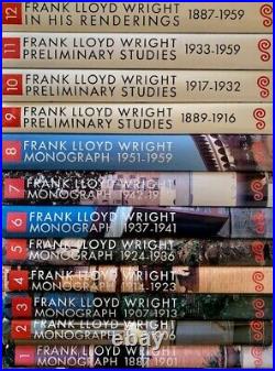 Edited and / Frank Lloyd Wright Monographs Complete in 12 Crisp Volumes 1st