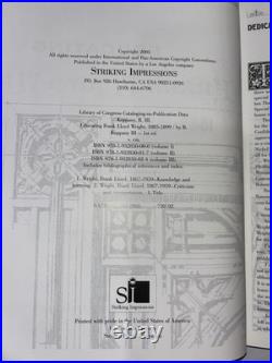 Educating Frank Lloyd Wright Koppany 3 Volumes Comprehensive Books