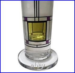Egizia Frank Lloyd Wright Tree of Life 12 Glass Cylinder Vase Enamel Gold Leaf