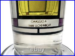 Egizia Frank Lloyd Wright Tree of Life 12 Glass Cylinder Vase Enamel Gold Leaf