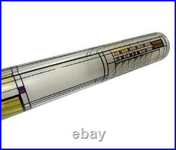 Egizia Frank Lloyd Wright Tree of Life 12 Glass Cylinder Vase Enamel Gold Leaf
