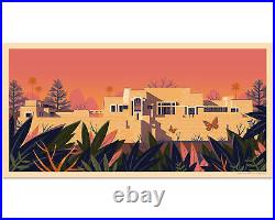 Ennis House Frank Lloyd Wright by George Townley Ltd Edition x/150 Print MINT