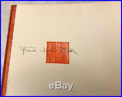 FIRST EDITION VG Frank Lloyd Wright's'Drawings for a Living Architecture 1959