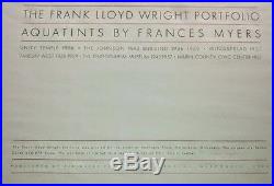 FRANCES MYERS Full 100%Complete Authentic Portfolio Frank Lloyd Wright Art RARE