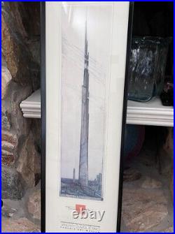 FRANK LLOYD WRIGHT Art Expo Print ILLINOIS BUILDING art expo 1990 framed RARE