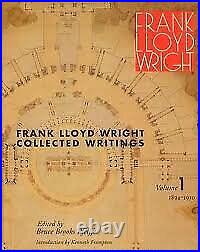 FRANK LLOYD WRIGHT COLLECTED WRITINGS, VOL. 1 By Brooks Bruce Pfeiffer VG+