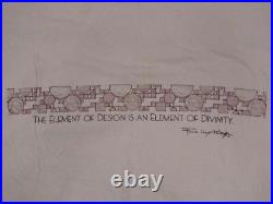 FRANK LLOYD WRIGHT COLLECTION vintage ARCHITECTURE t shirt ELEMENT OF DESIGN 2XL