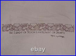 FRANK LLOYD WRIGHT COLLECTION vintage ARCHITECTURE t shirt ELEMENT OF DESIGN 2XL