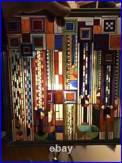 FRANK LLOYD WRIGHT Collection Hanging Stained Glass Window -Saguaro Forms 11x12