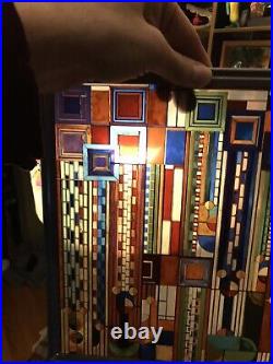 FRANK LLOYD WRIGHT Collection Hanging Stained Glass Window -Saguaro Forms 11x12