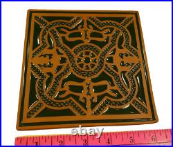 FRANK LLOYD WRIGHT Frankoma Pottery ARIZONA BILTMORE TILE Trivet Geometric FLW