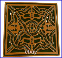 FRANK LLOYD WRIGHT Frankoma Pottery ARIZONA BILTMORE TILE Trivet Geometric FLW