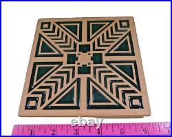 FRANK LLOYD WRIGHT Frankoma Pottery ARIZONA BILTMORE TILE Trivet Geometric FLW