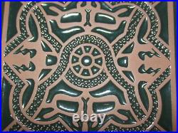 FRANK LLOYD WRIGHT Frankoma Pottery AZ BILTMORE TILE Trivet Geometric Design 6