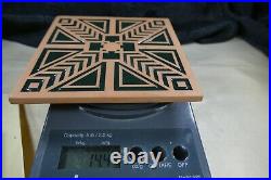 FRANK LLOYD WRIGHT Frankoma Pottery Storer House TILE Trivet Geometric FLW Foot