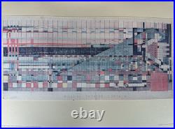 FRANK LLOYD WRIGHT Hillside Theatre Curtain Lithograph Ltd Ed -Framed Archival