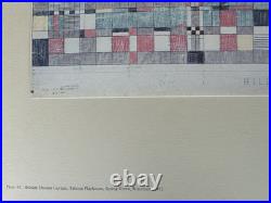 FRANK LLOYD WRIGHT Hillside Theatre Curtain Lithograph Ltd Ed -Framed Archival