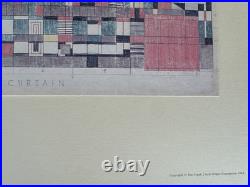 FRANK LLOYD WRIGHT Hillside Theatre Curtain Lithograph Ltd Ed -Framed Archival