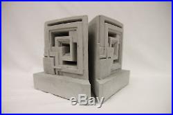 FRANK LLOYD WRIGHT MID CENTURY MODERN concrete bookends (Retired)