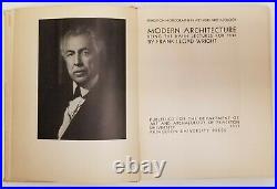 FRANK LLOYD WRIGHT Modern Architecture Being the Kahn Lectures for 19301stRARE